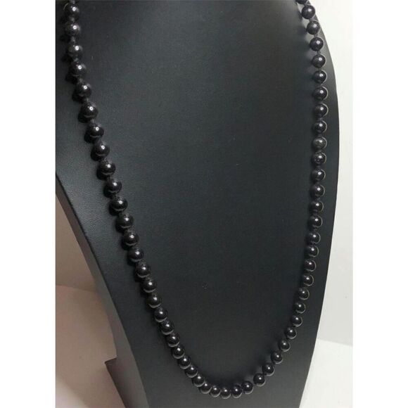 1655 Vintage onyx hand knotted made in Hong Kong 28" - Picture 1 of 3